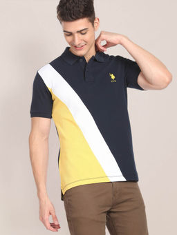 U.S. POLO ASSN. - Colour Block Pique Polo T-Shirt