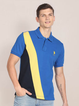 U.S. POLO ASSN. - Colour Block Cotton Polo T-Shirt