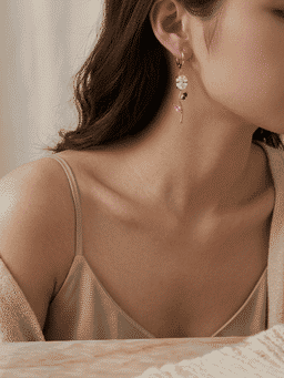 Salty - Multi-Color Stone Tulip Velisse Drop Earrings