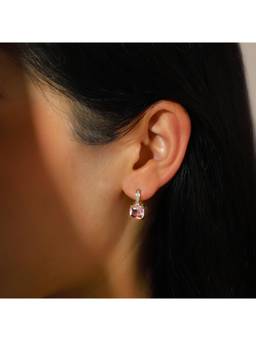 Salty - Candy Pink Cube Drop Earrings