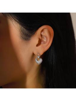 Salty - Puffy Heart Spark Drop Earrings