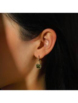 Salty - Olive Prism Pop Huggie Drop Earrings