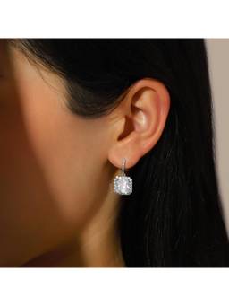Salty - Crystal Square Drop Earrings