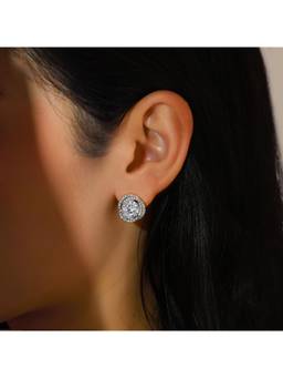 Salty - Nocturne Pave Orbit Crystal Stud Earrings