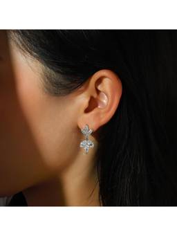 Salty - Crystal Leaf Drop Earrings