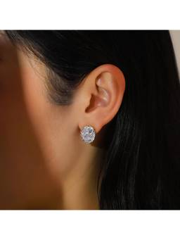 Salty - Lumiere Oval Halo Stud Earrings