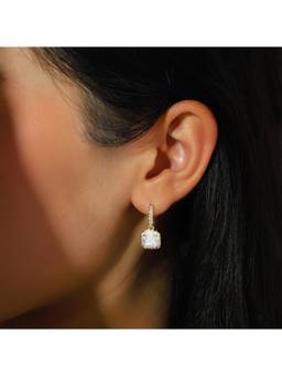 Salty - Aurelia Halo Square Drop Earrings