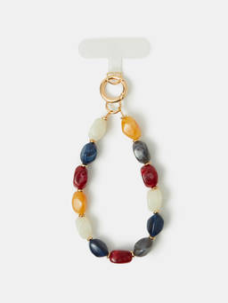 Accessorize London - Women Multi-Color Beads Phone Wrist Strap