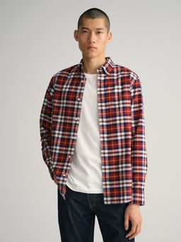 GANT - Men Red Checked Regular Fit Shirt