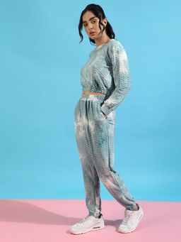 PINACOLADA - Womens Light Blue Tie-Dye Co-Ord (Set of 2)