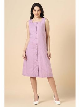 Allen Solly - Women Purple Square Neck Dress
