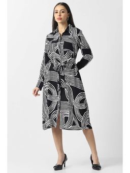 Van Heusen - Women Black Collar Neck Dress