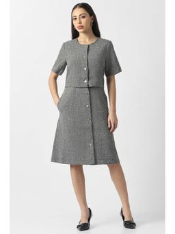 Van Heusen - Women Grey Round Neck Dress