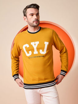 Club York - Mustard Printed Sweatshirt