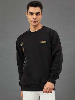 Club York - Black Printed Sweatshirt