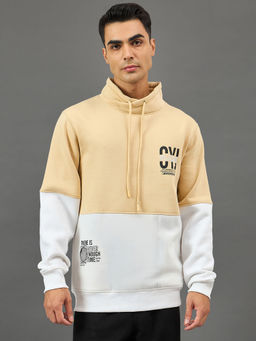 Club York - Beige Colorblocked Hoodie