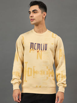 Club York - Beige Printed Sweatshirt