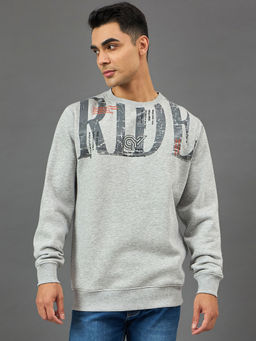 Club York - Light Grey Printed Sweatshirt