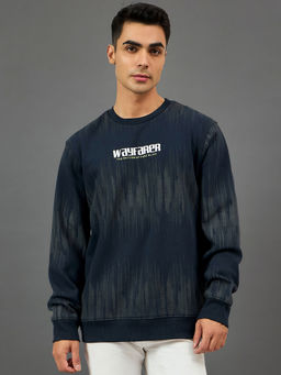 Club York - Navy Printed Sweatshirt