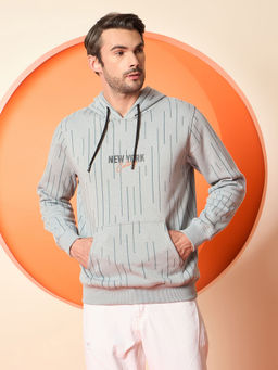 Club York - Light Grey Printed Hoodie