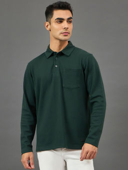 Club York - Bottle Green Solid Sweatshirt