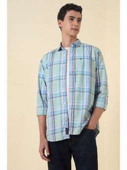 Allen Solly - Men Multi-Color Regular Fit Check Full Sleeves Casual Shirt