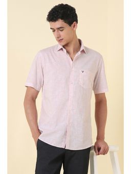 Allen Solly - Men Pink Slim Fit Floral Half Sleeves Casual Shirt