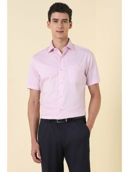 Allen Solly - Men Pink Textured Half Sleeves Formal Shirt