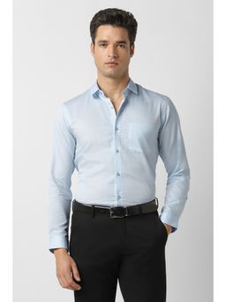 Peter England - Men Light Blue Slim Fit Full Sleeves Formal Shirt