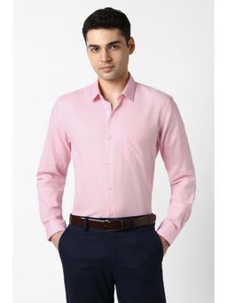 Peter England - Men Pink Slim Fit Full Sleeves Formal Shirt
