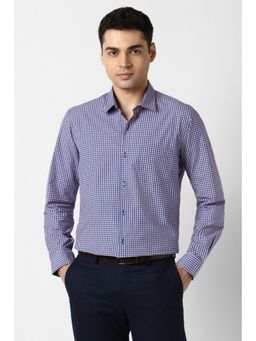 Peter England - Men Blue Regular Fit Full Sleeves Formal Shirt