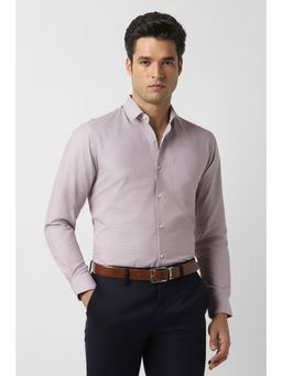 Peter England - Men Purple Regular Fit Full Sleeves Formal Shirt
