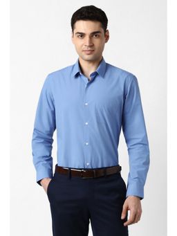 Peter England - Men Blue Regular Fit Full Sleeves Formal Shirt