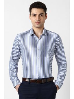 Peter England - Men Blue Slim Fit Full Sleeves Formal Shirt
