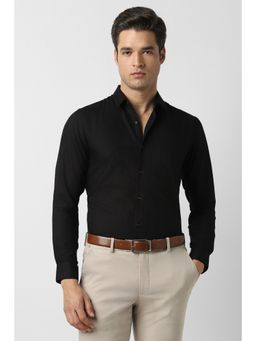 Peter England - Men Black Slim Fit Full Sleeves Formal Shirt