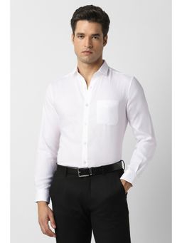 Peter England - Men White Regular Fit Full Sleeves Formal Shirt