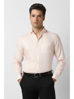 Peter England - Men Beige Regular Fit Full Sleeves Formal Shirt