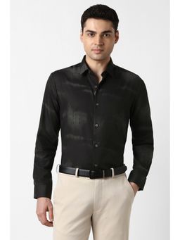 Peter England - Men Black Slim Fit Full Sleeves Formal Shirt