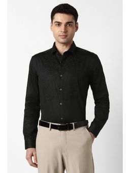 Peter England - Men Black Slim Fit Full Sleeves Formal Shirt