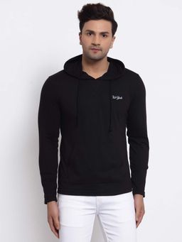 Club York - Men Black Hooded T-Shirt