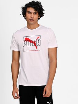 Puma - Flock Men White T-Shirt