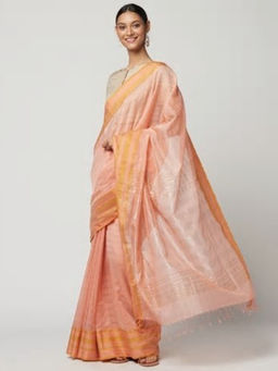 Fabindia - Cotton Silk Contrast Border Sari