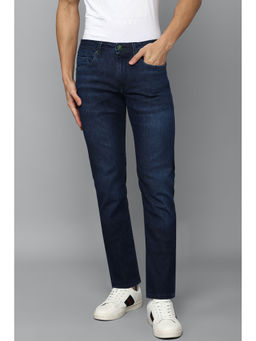 Louis Philippe - Men Navy Blue Dark Slim Fit Jeans