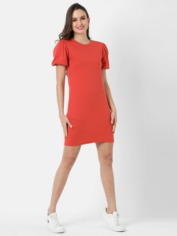 PINACOLADA - Women Fit and Flare Orange Dress