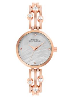 French Connection - Silver Dial Analog Watch for Women-FCN073SRGM (M)