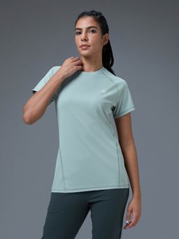 Technosport - Women Slim Fit Round Neck Blue Sport T-Shirt