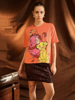 Kazo - Orange Disney Pumba Timon N Simba T-Shirt