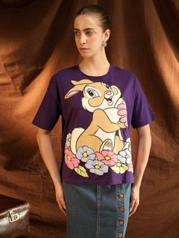 Kazo - Purple Disney Thumper Puff Print T-Shirt