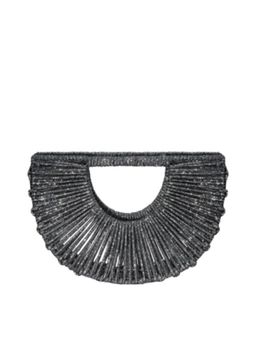 FOREVER NOOR - Daisy Jewel Hand Bag - Black Ash