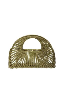 FOREVER NOOR - Daphne Jewel Hand Bag - Olive Gold